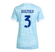 Juventus Gleison Bremer #3 Koszulka Wyjazdowa damskie 2025-26 Krótki Rękaw